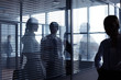 © pressmaster - Unrecognizable business people communicating behind glass wall with blinds