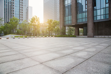 modern building and empty pavement,china.