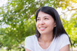 © gamelover - Beautiful asian woman smile in park