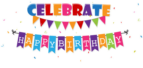 Birthday celebration banner 