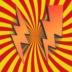 Aufkleber - Comic style lightning bolt strike