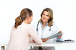 © grinny - Mature medical doctor woman and patient.