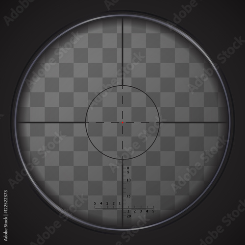 Cuadros en Lienzo Realistic sniper sight on transparent background