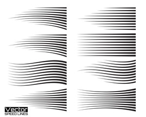 Poster - Speed lines set. Motion effects collection for your design. Vector template