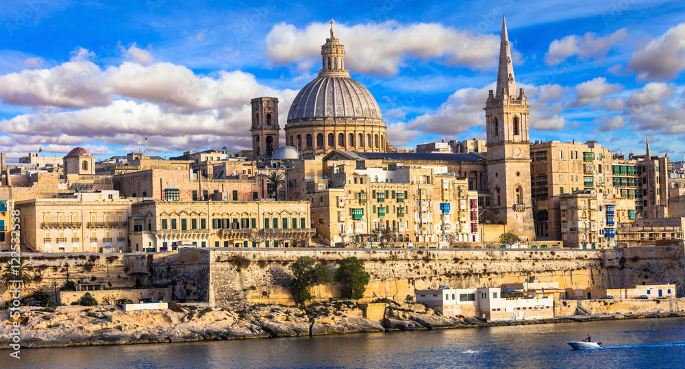 Obraz na płótnie panoramic view of Valletta . Malta w salonie