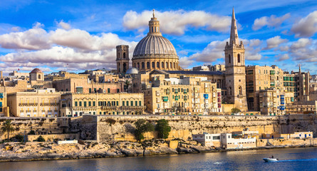 Poster - panoramic view of Valletta . Malta