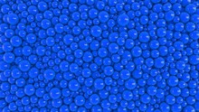 A Mass Of Blue Balls. 3D Rendering. Abstract Background.