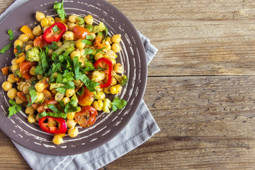 Wall Mural - chickpeas and vegetables