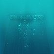 underwater landscape with bubbles 