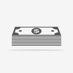 Wall Mural - Dollar flat icon. Vector illustration.