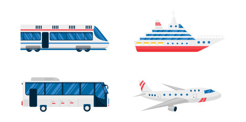 Wall Mural - Transport symbols vector set.