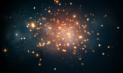 fire sparkles bokeh background