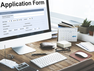 Canvas Print - Application Form Information Employment Concept