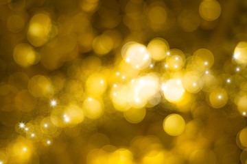 Wall Mural - abstract golden lights bokeh background