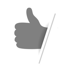 Poster - Vector best choice symbol - hand gesture. Monochrome design.