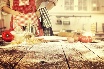 Wall Mural - woman in kitchen 