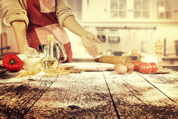 Wall Mural - woman in kitchen 