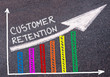 © stanciuc - Customer Retention written over colorful graph and rising arrow