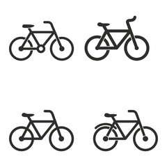 Poster - Bicycle icon set.