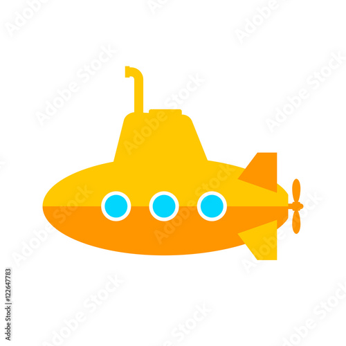 Láminas Yellow submarine vector icon on white background