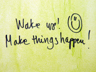 Wall Mural - motivational message make things happen