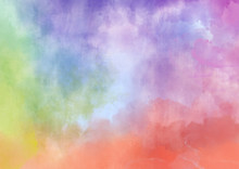 Colorful Watercolor Hand Painted Abstract Background For Textures