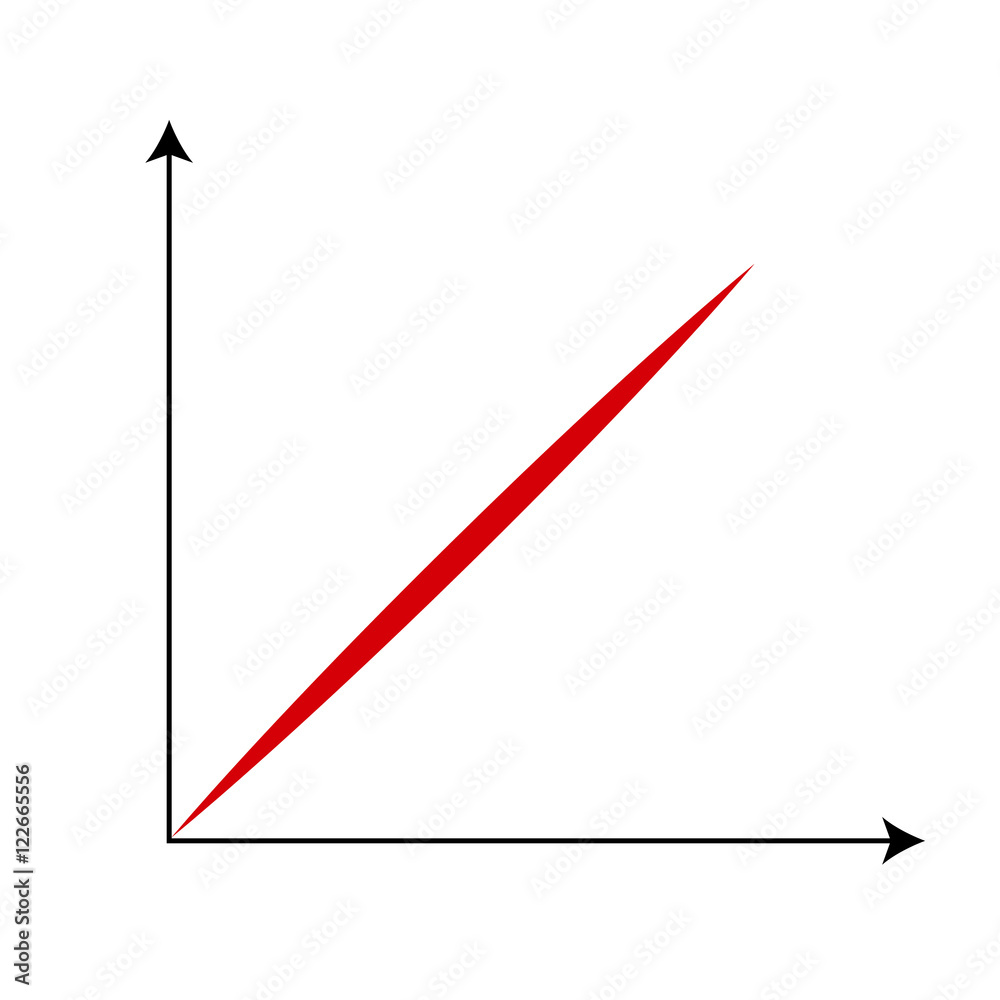 Cartesian Coordinate System With Line. Stock Vector | Adobe Stock