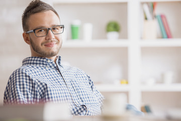 Sticker - Portrait of attractive caucasian businessman