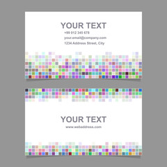 Wall Mural - colorful mosaic business card template design