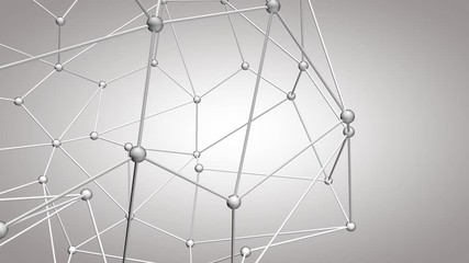 Poster - Plexus style abstract technology and science composition