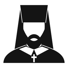 Wall Mural - orthodox priest icon in simple style on a white background vector illustration