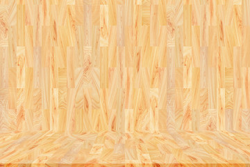 Poster - modern wooden wall and floor for pattern and background