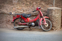 Old Red Motorbike