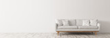 Fototapeta  - Modern interior with white sofa panorama 3d render