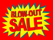 Red Blow Out Sale Sign