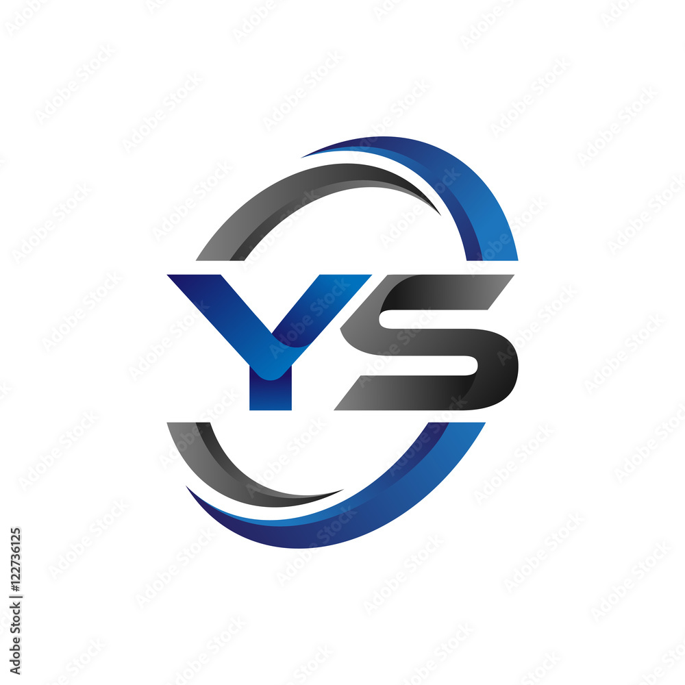 Simple Modern Initial Logo Vector Circle Swoosh ys Stock Vector | Adobe ...