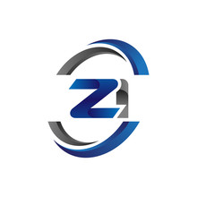 Simple Modern Initial Logo Vector Circle Swoosh Zi