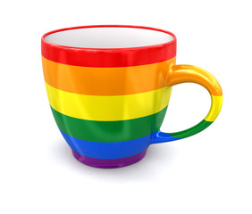 Poster - Gay Pride color cup. Image with clipping path