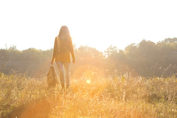 Girl and autumn