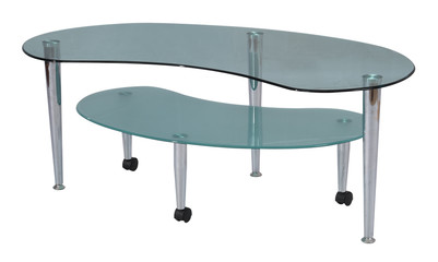 Glass tables isolated with clipping path.
