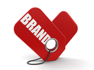 Poster - Label with Brand. Image with clipping path