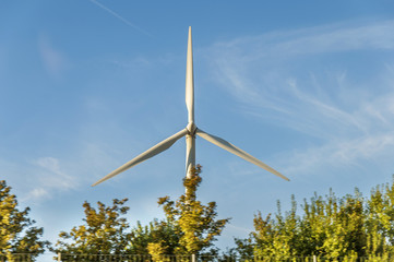 Wind turbine green field nature concept