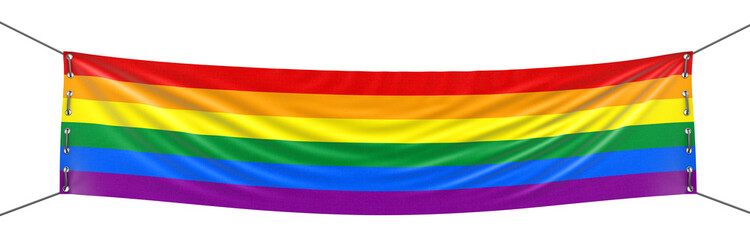 Poster - Color banner. Image with clipping path