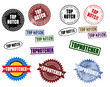 Set of topnotch topnotcher rubber stamps. Image isolated on white background vector.