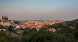 Panoramablick  auf Prag in der Abendsonne von  Kloster Strahov Hügel