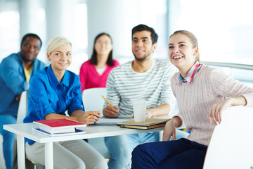 students at lesson