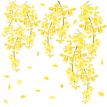 Yellow Flower Seamless Pattern Background No.6