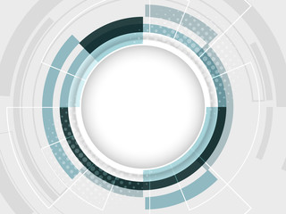 Fototapete - Abstract background with stripe for your text. Vector illustration with circular pattern.