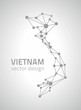 © s_ant - Vietnam outline grey and silver vector triangle map