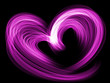 violet heart lovely grunge background, textured romantic heart abstract line backdrop